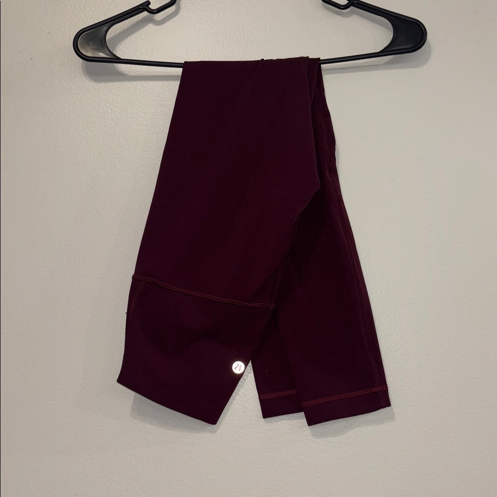 Lululemon high rise Red Merlot leggings